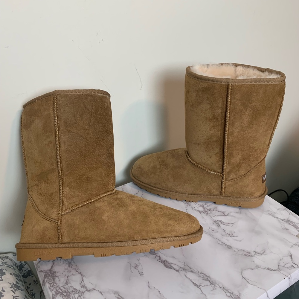 Lamo Men’s Alaska Suede Leather Wool Sheepskin Boots sz 11 UGG